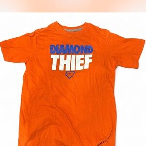 Nike-YL- Orange Kids Shirt with 'Diamond Thief' Print